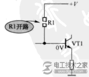 R1阻值增大到开路时等效电路