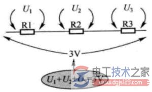 测量串联电阻R1上电压