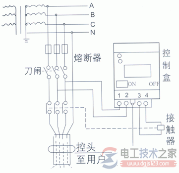 空调漏电保护器接线图