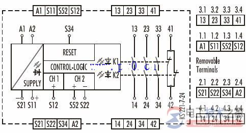 安全继电器么接线?安全继电器接线图