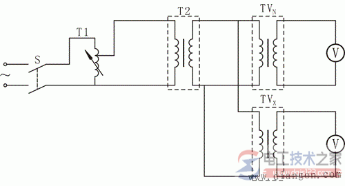 电压互感器变比查看试验接线图