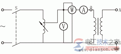 电压互感器空载励磁特性试验接线图