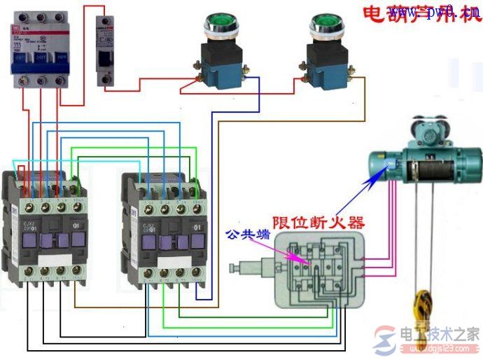 电葫芦吊机实物接线图