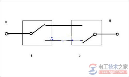 双控开关接线图实物图4