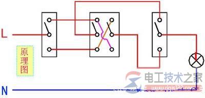 双控开关接线图