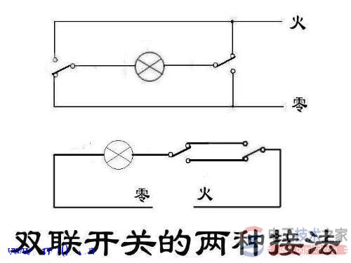 单开双控开关接线图及原理