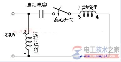 单相电机电容接线图2 