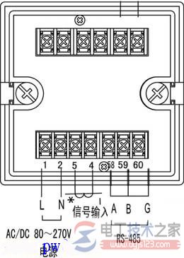 数显电流表接线图