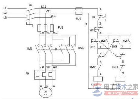 220v接触器正反接线图
