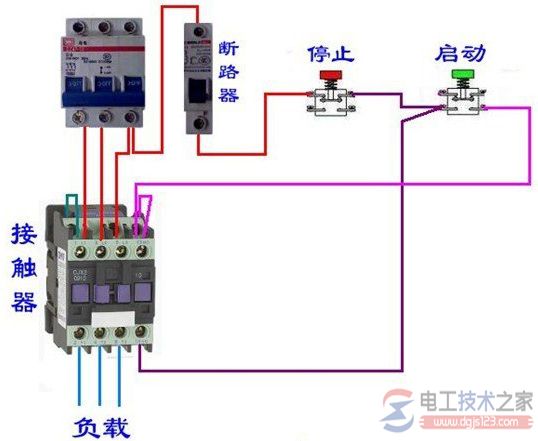 接触器与断路器电气控制回路接线图1