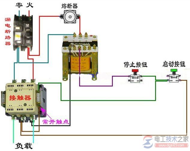 接触器与断路器电气控制回路接线图3