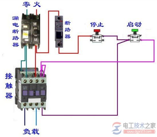 接触器与断路器电气控制回路接线图4