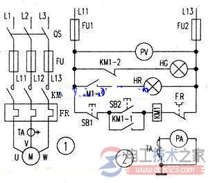 交流接触器的接线图
