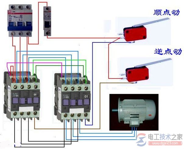 三相交流异步电动机顺逆转双互锁接线图3