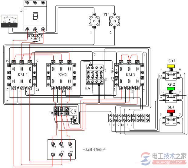 电动机过载保护的接线图