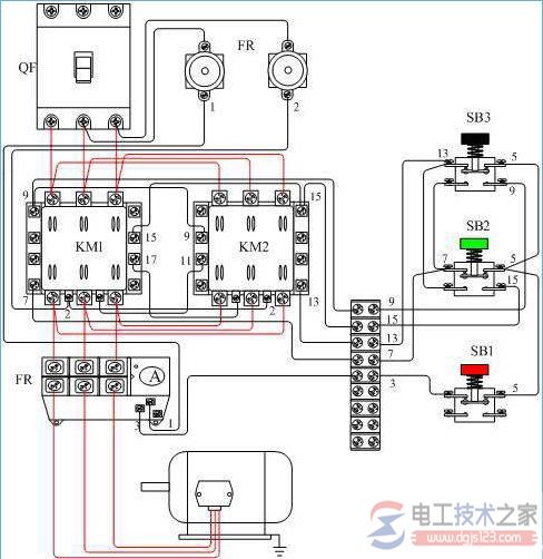 电动机可逆运行控制接线图