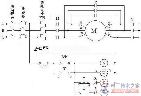 电动机星三角启动原理图