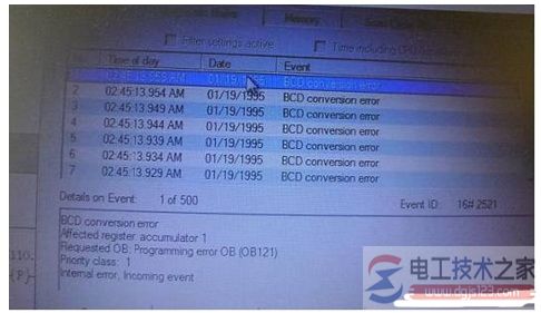 CPU在线诊断信息报BCD码转换故障