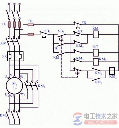 笼型电动机Y—△起动的控制线路