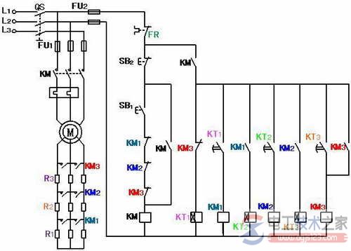 绕线式异步电动机转子串电阻启动的控制线路1