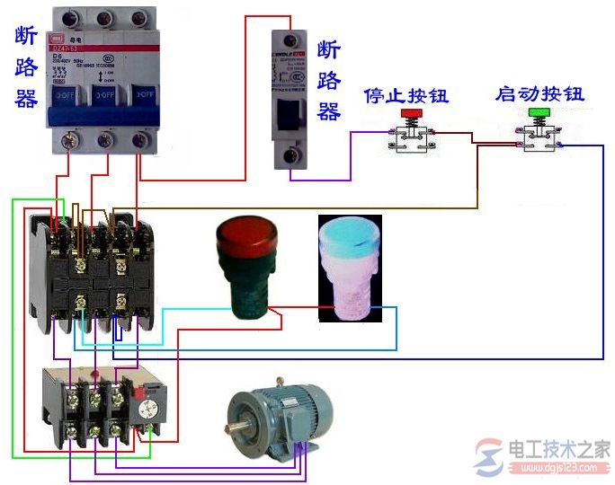 热<a href=/dydq/jdq/ target=_blank class=infotextkey>继电器</a>的接线图3