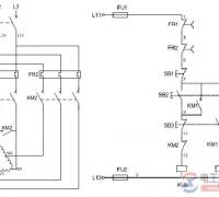 交流接触器控制双速电动机的原理图与接线图