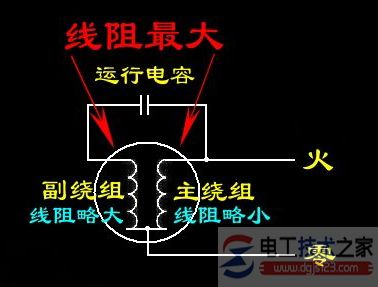 单相电机电容接线图与单相电机正反转实物接线图