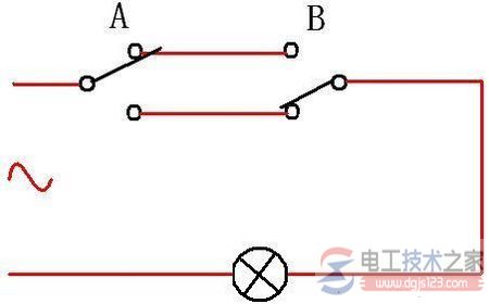 双联双控开关接线图2