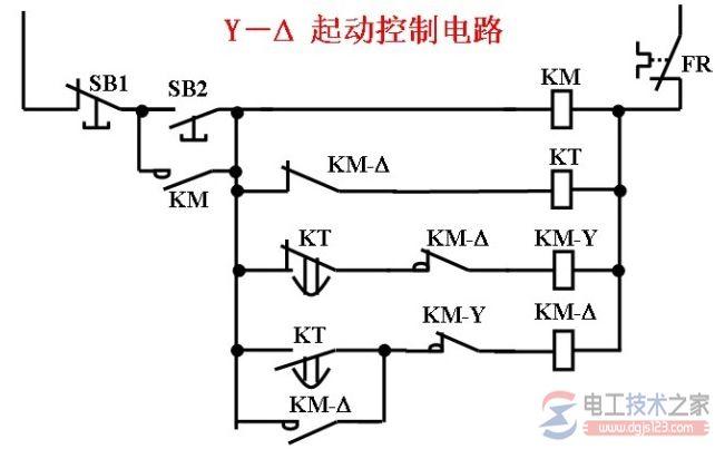 电动机星三角启动接线图4