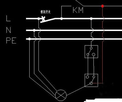 单联双控开关接线图