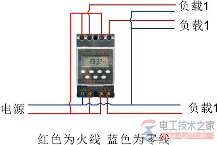 双路时控开关接线图1