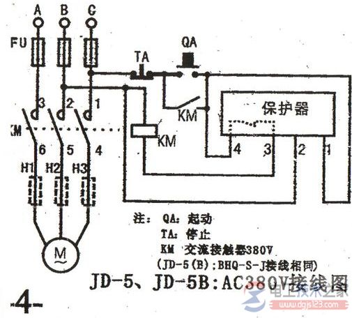 电动机保护器接线图