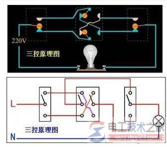 三控开关接线图2