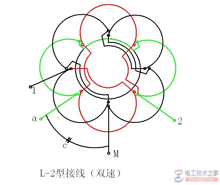 单相调速电机绕组接线图1