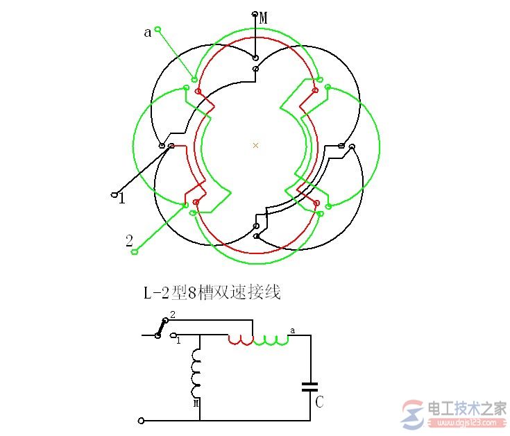 单相调速电机绕组接线图6