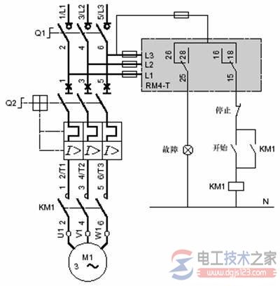 相序保护继电器接线图2