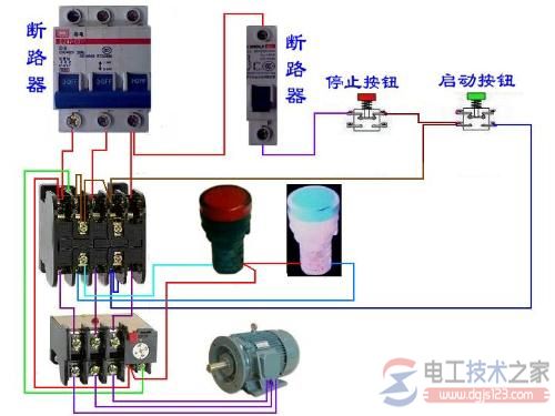 带灯按钮开关接线图2