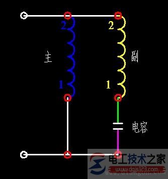 单相电机正反转的接线图4