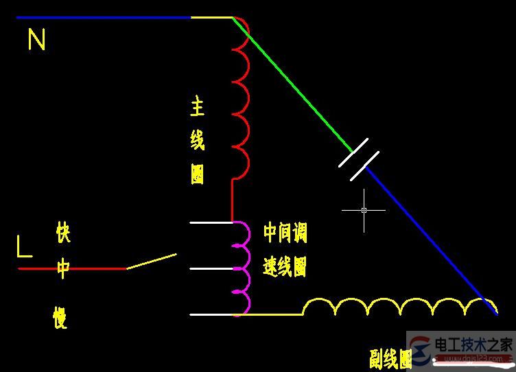 落地扇电机接线图