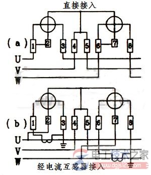 三相三线有功电表的接线