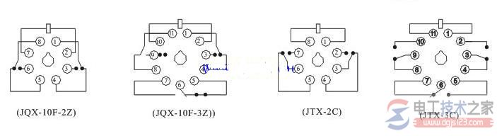 小型继电器原理图和接线图2
