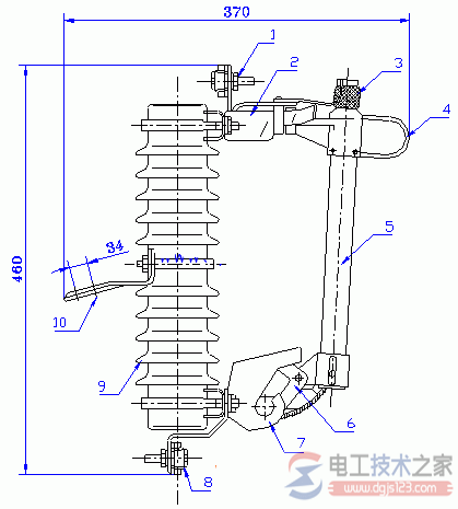 <a href=/zt/dieluoshirongduanqi/ target=_blank class=infotextkey>跌落式熔断器</a>的接线方法