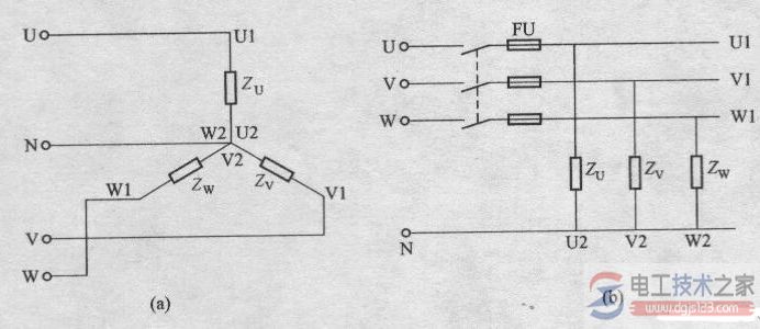 三相负载的星形连接1