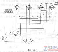 电能表电压引线接在电流互感器负荷端的错误接线图