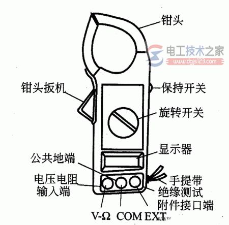 钳形电流表的结构与使用教程