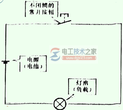 不闭锁的常开按钮的连接关系2