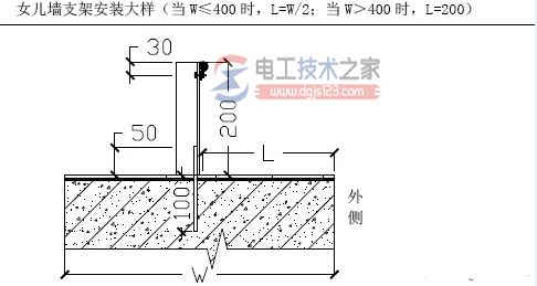 女儿墙支架安装大样