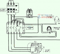 合上电源总开关时交流接触器的控制关系的示意图