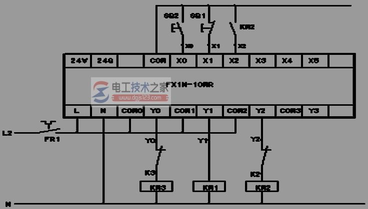 三菱plc星角与三角程序控制线路1