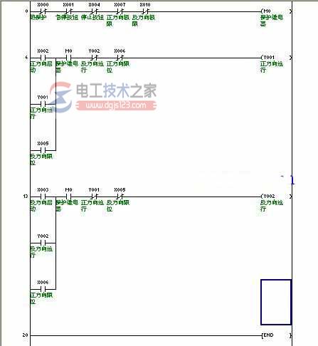 自动往返控制的plc梯形图3